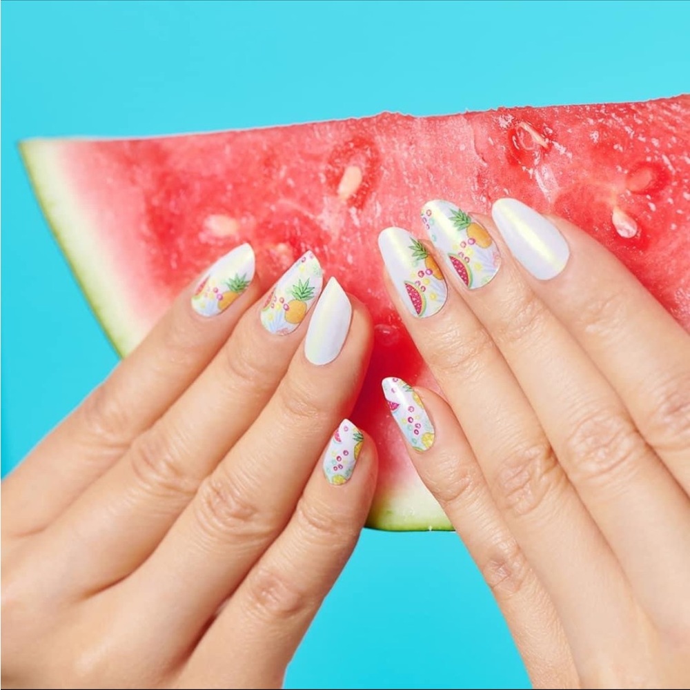 *Retired* Color Street: Tutti Frutti | Summer Fruit White Pink Green Party - Picture 2 of 13